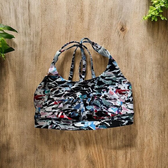 Lululemon Free To Be Serena Bra Culture Clash Women's Multi Black Size 6 - Picture 3 of 10